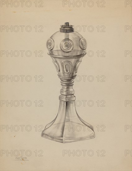 Whale Oil Lamp, c. 1938.