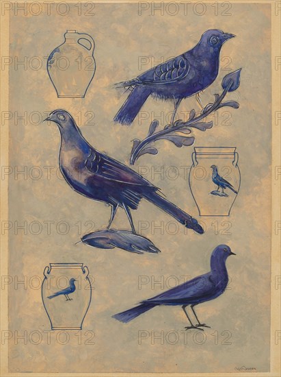 Bird Decorations for Stoneware, 1935/1942.