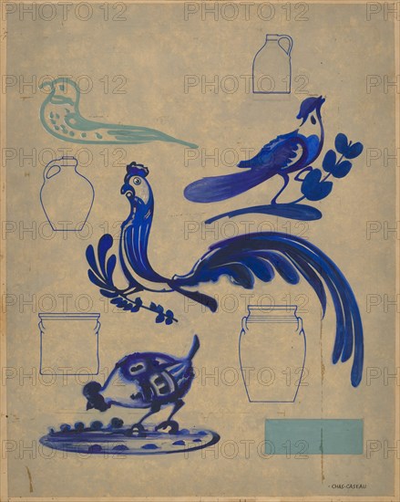 Bird Decorations on Jug, 1935/1942.