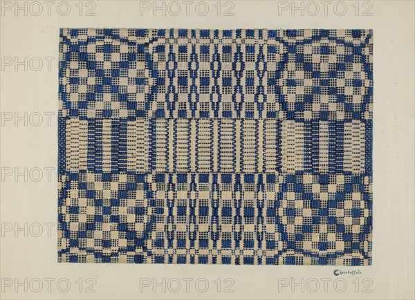 Coverlet Detail, c. 1938.