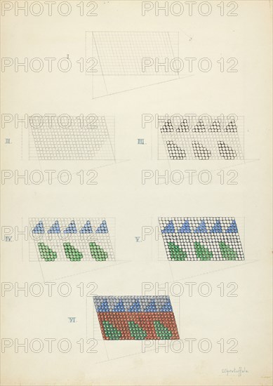 Beadwork: Technique Demonstration, 1935/1942.