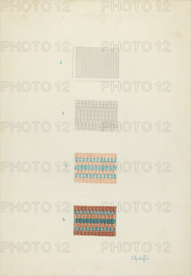 Detail of Coverlet: Technique Demonstration, 1935/1942.