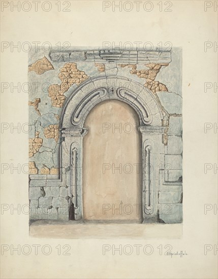 Stone Doorway, Carved, 1939.
