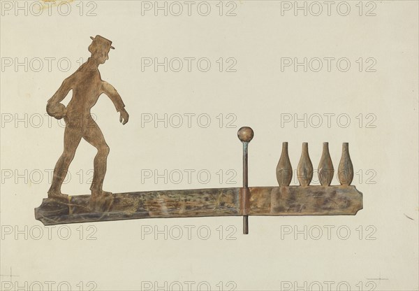 Bowling Weather Vane, c. 1938.