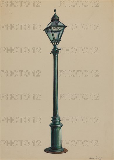Gas Street Lamp, 1936.