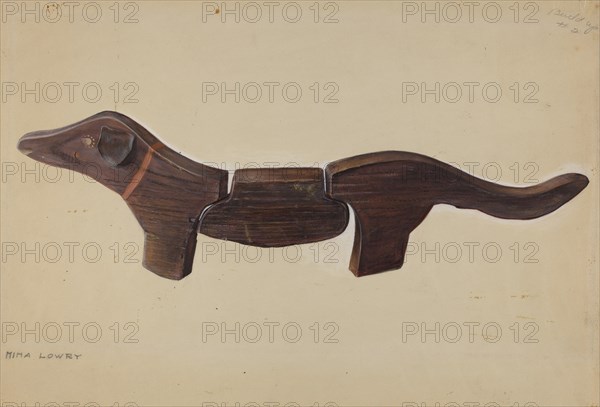 Pennsylvania German Toy Dachshund, c. 1937.