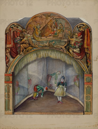 Toy Theater with Automatic Dancer, c. 1936.