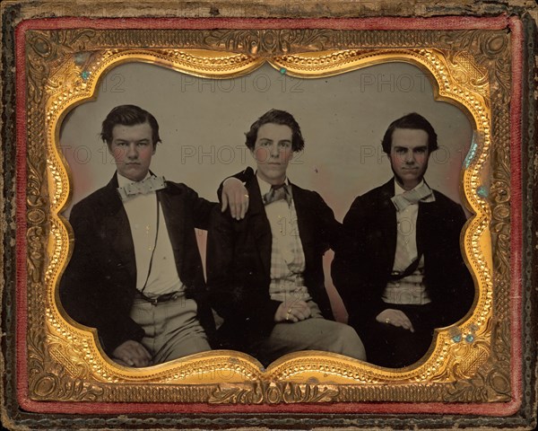 Portrait of Three Young Men, 1860s.