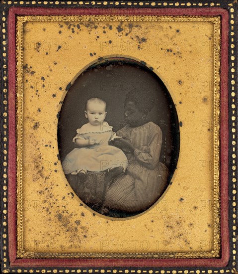 Portrait of a Child and Young Woman, c. 1850.