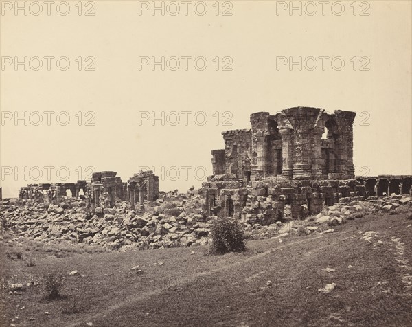 Ruins of Martand from Southeast, c. 1870.