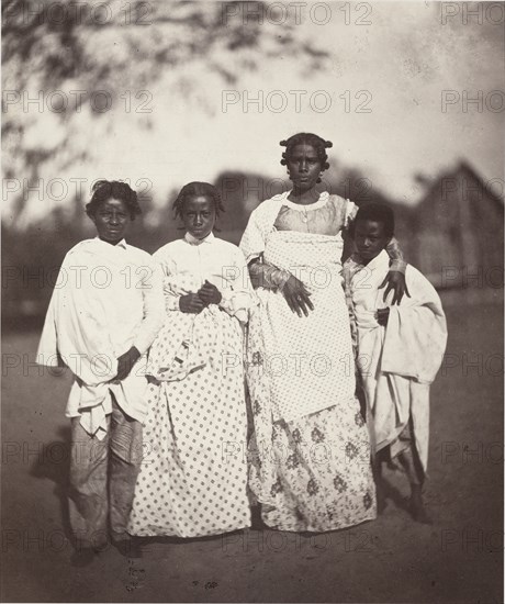 Femme Malgache et Ses Enfants (Madagascan Woman and Her Children) (Plate 3), 1863.