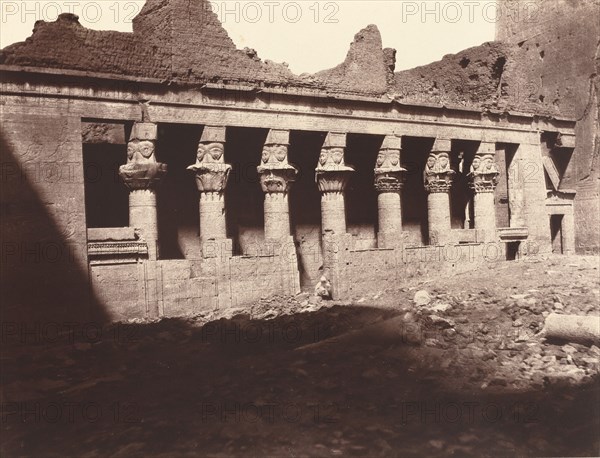 Philae, Cour Intérieure, Colonnade de l'Ouest, 1859/1860.
