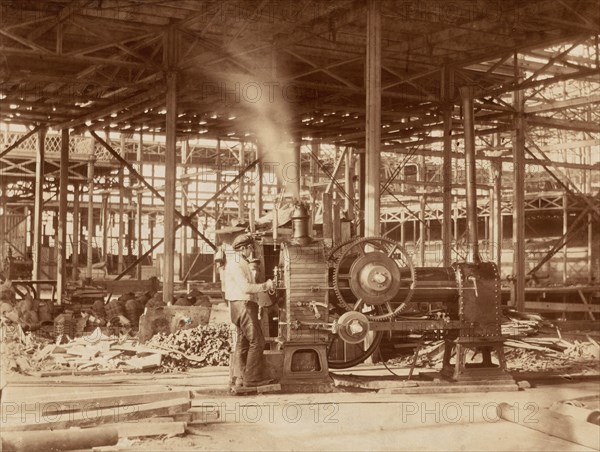 Steam Engine near the Grand Transept, Crystal Palace, 1851.