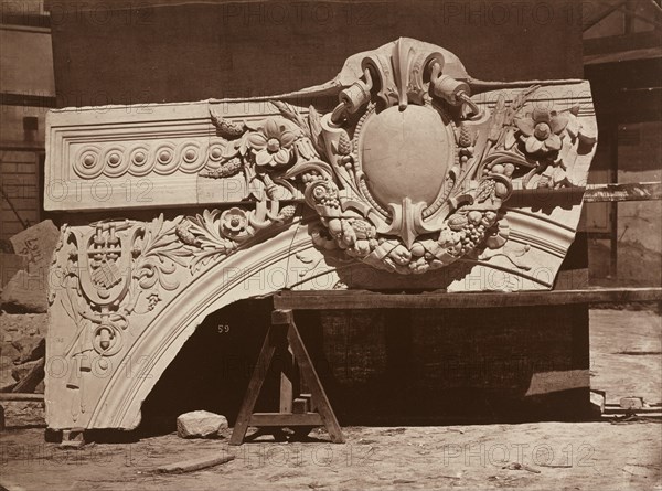Ornamental Sculpture from the Paris Opera House (Arch Detail), 1865.