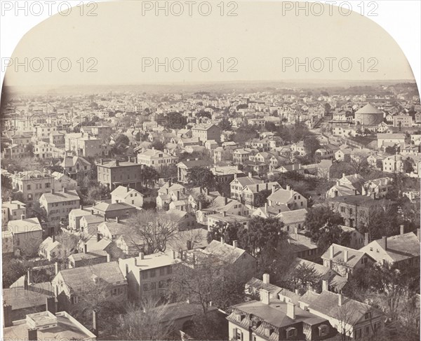 Looking Northwest from Westminster Street, Providence, 1858-1860.