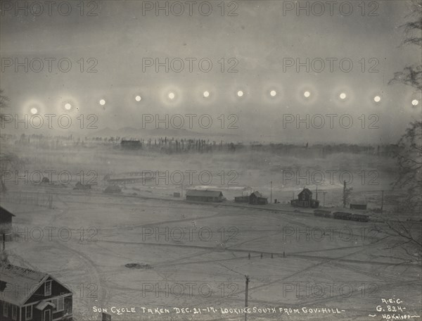 Sun Cycle Taken Dec 21-17. Looking South from Gov. Hill, 1917.