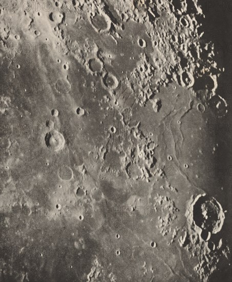 Photographie Lunaire Capuanus - Bouillaud - Gassendi, 1896.