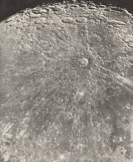 Photographie Lunaire Rayonnement de Tycho - Phase Croissante, 1899.