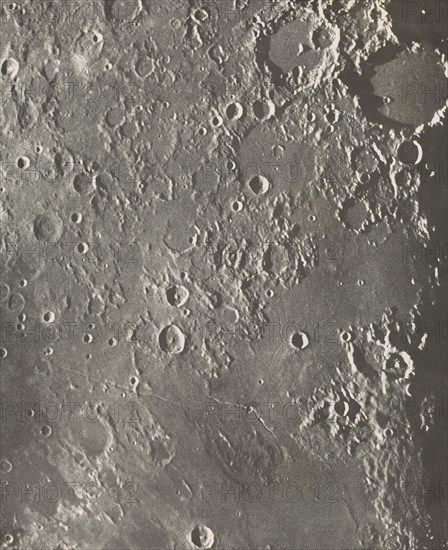 Photographie Lunaire Albategnius - Triesnecker - Manilius, 1903.