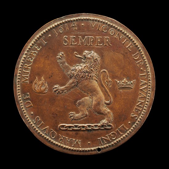 Rampant Lion on a Chain [reverse], 1614.