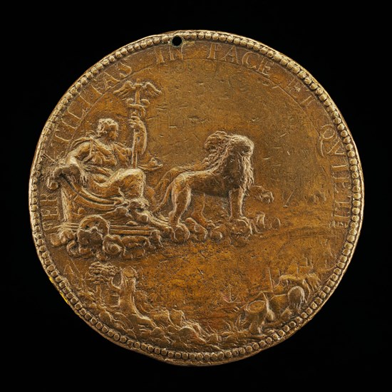 Cybele in a Car Drawn by Lions [reverse], c. 1554.