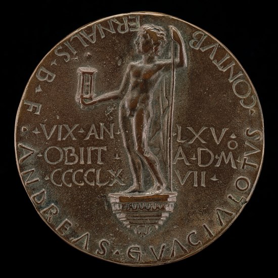 Male Figure Holding an Hourglass [reverse], 1467.
