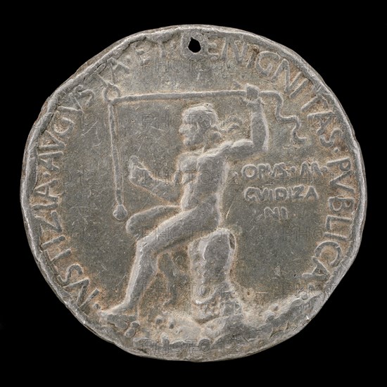 Laureate Figure Holding a Plummet Line [reverse], 1454 or after.