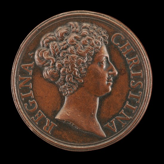 Christina of Sweden, 1626-1689, Queen 1632-1654 [obverse], 1680.