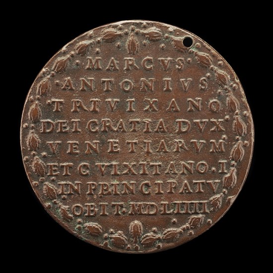 Inscription in a Wreath [reverse], 1554.