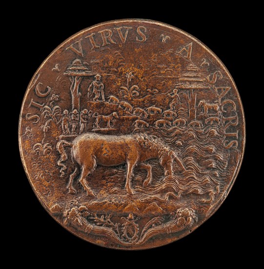 Unicorn in a Landscape [reverse], mid 16th century.