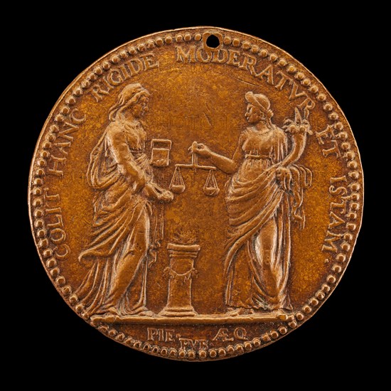 Justice and Piety at an Altar [reverse], 1601.