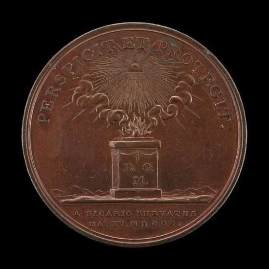 Altar with a Burning Offering [reverse], 1800.
