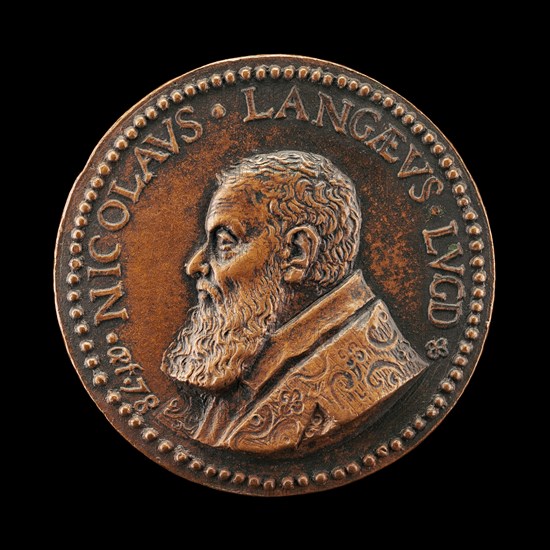 Nicolas de Lange, 1525-1606, Jurisconsult, Antiquarian, and Numismatist [obverse], 1603.