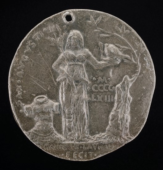 Peace Holding an Olive Branch and Helmet [reverse], 1463.