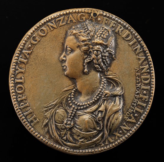 Ippolita Gonzaga, 1535-1563, daughter of Ferrante Gonzaga [obverse], 1551.