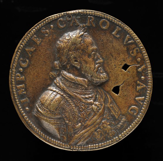 Charles V, 1500-1558, King of Spain 1516-1556, Holy Roman Emperor 1519 [obverse], 1547 or after.