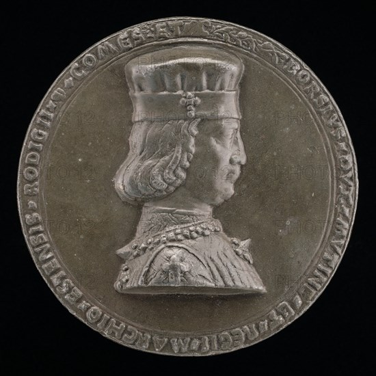 Borso d'Este, 1413-1471, Marquess of Ferrara 1450, Duke of Modena and Reggio 1452 [obverse], 1460.