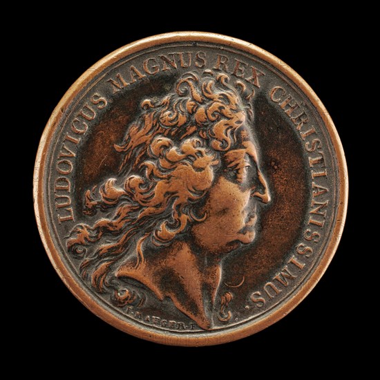 Louis XIV, 1638-1715, King of France 1643 [obverse], c. 1713.