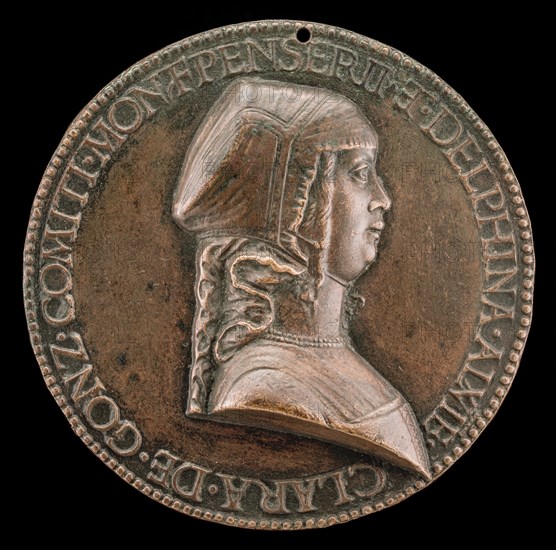 Chiara Gonzaga, 1464-1503, Wife of Gilbert de Bourbon 1481 [obverse], c. 1481.