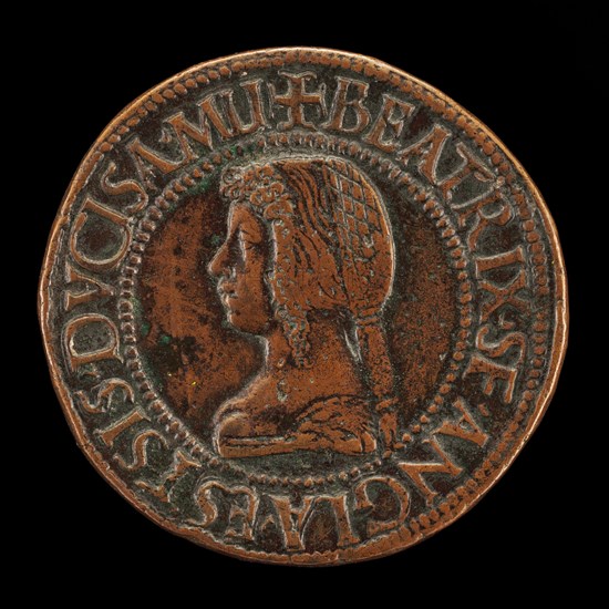 Beatrice d'Este, 1475-1497, Wife of Lodovico Maria Sforza 1491 [reverse], 1497.