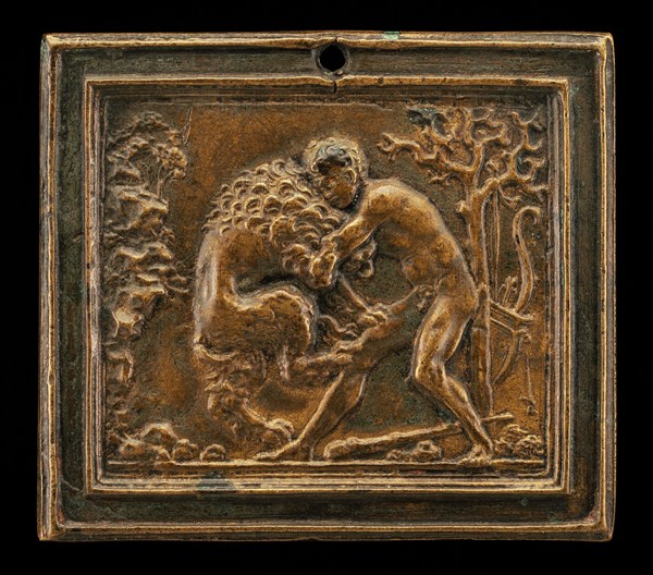 Hercules and the Nemean Lion, late 15th - early 16th century.