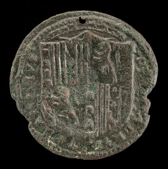 Crowned Shield of Arms [reverse], late 15th century.
