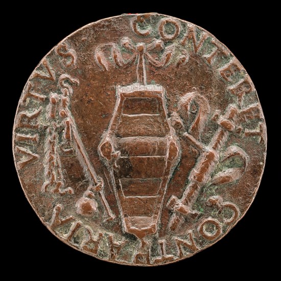 Shield of Caraffa Arms [reverse], early 16th century.
