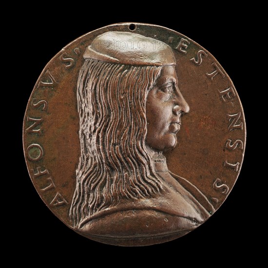 Alfonso I d'Este, 1476-1534, 3rd Duke of Ferrara, Modena and Reggio 1505 [obverse], 1492.