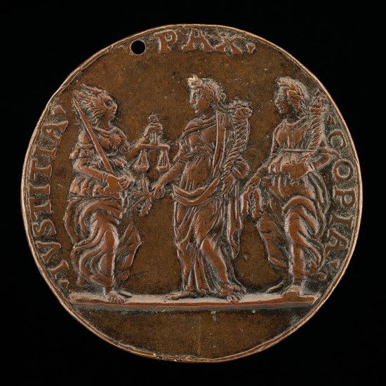 Justice, Peace, and Abundance [reverse], c. 1480/1486.