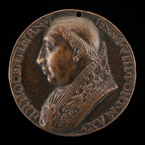 Innocent VIII (Giovanni Battista Cibò, 1432-1492), Pope 1484 [obverse], c. 1480/1486. Creator: Niccolo Fiorentino.