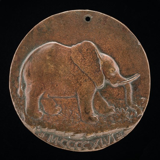 The Malatesta Elephant in a Meadow [reverse], 1446.