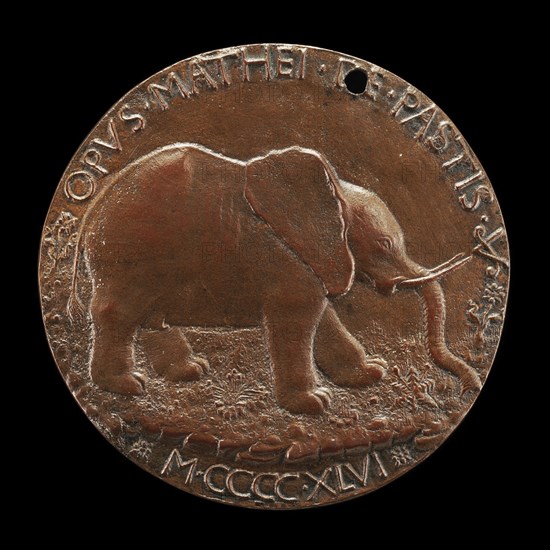 The Malatesta Elephant in a Meadow [reverse], 1446.