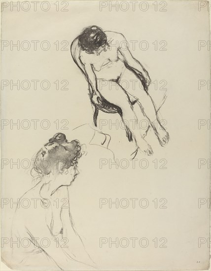 Two Nude Figure Studies, possibly 1900/1905.