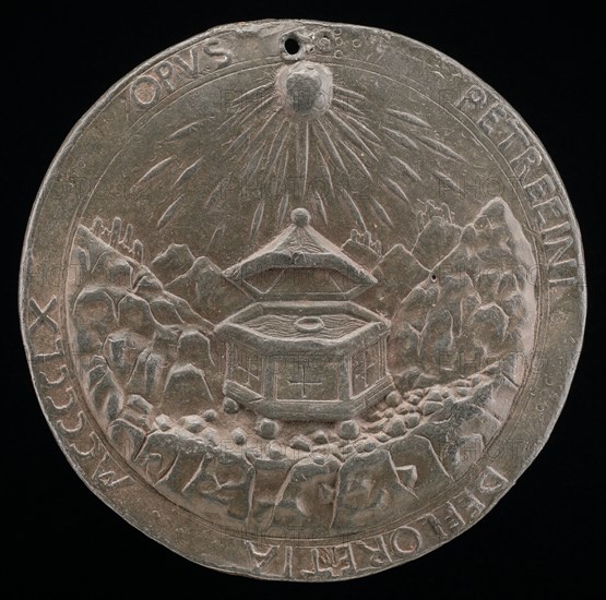 Hexogonal Font in a Landscape [reverse], 1460.